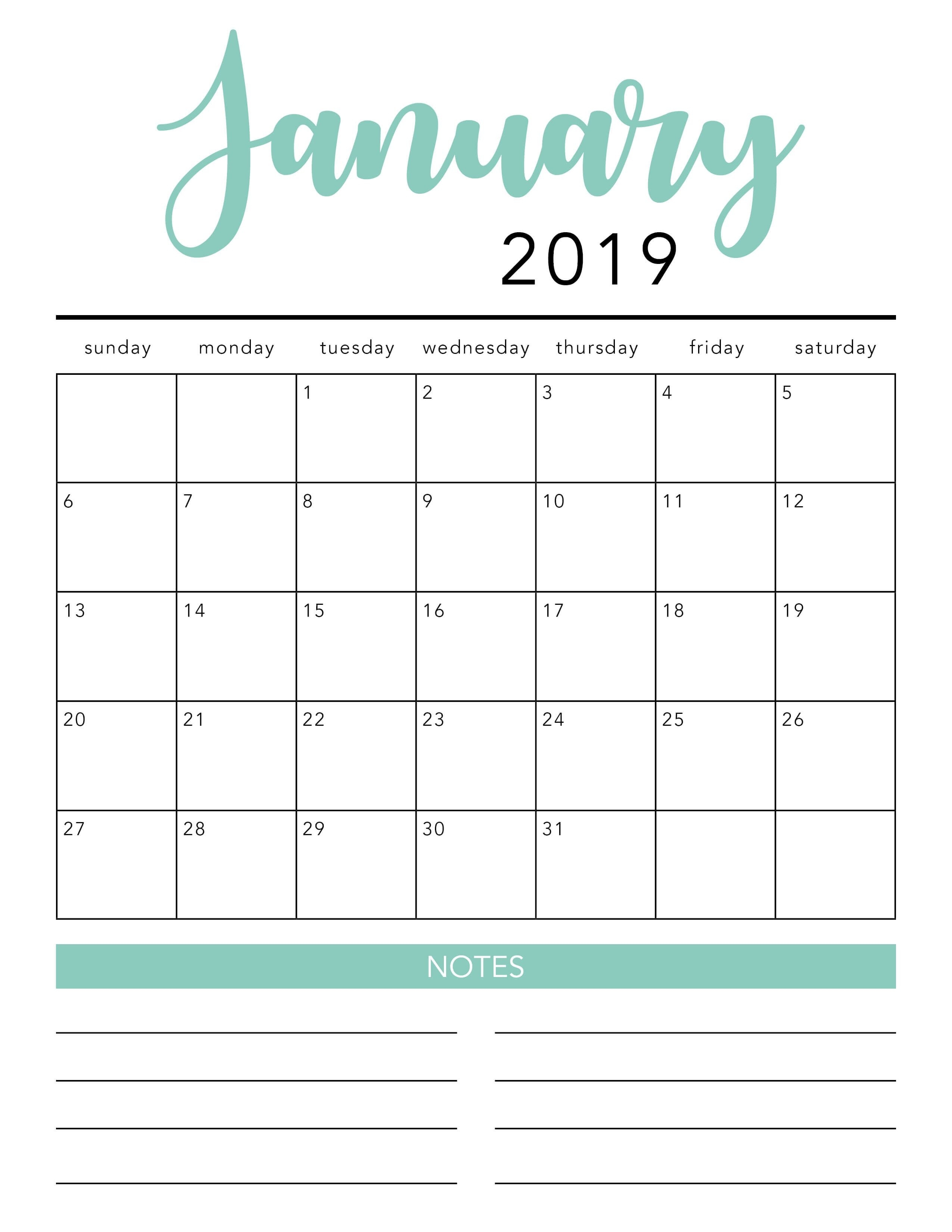 Free 2021 Printable Calendar Template (2 Colors!) - I Heart Calendar Template Printable Free
