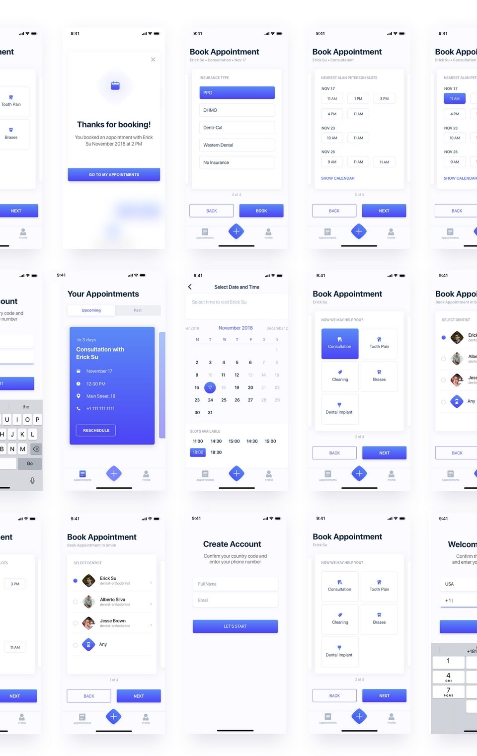 Free Booking Appointment Ui Kit Xd - Xd File Calendar Template Adobe Xd