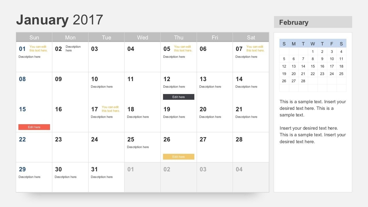 Free Calendar 2017 Template For Powerpoint Free Calendar Event Template