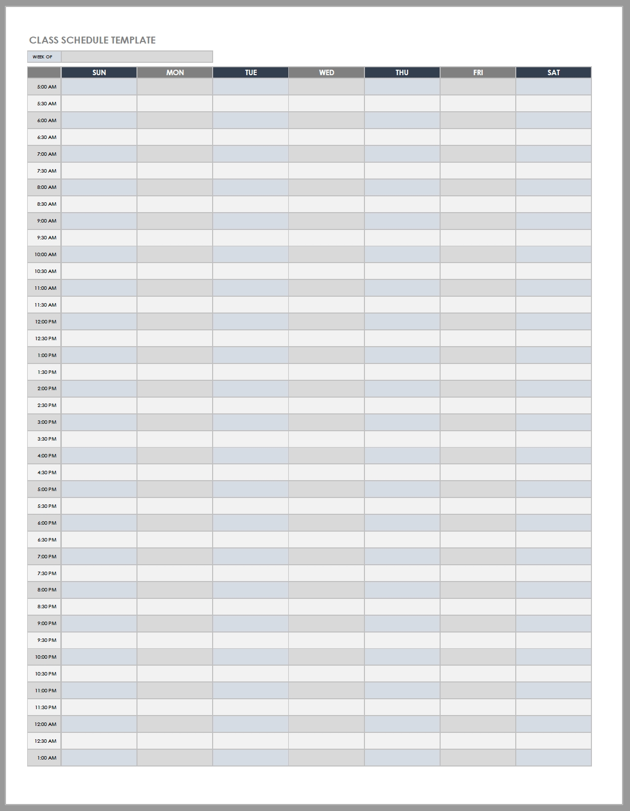 Free Daily Work Schedule Templates | Smartsheet Calendar Template By Hour