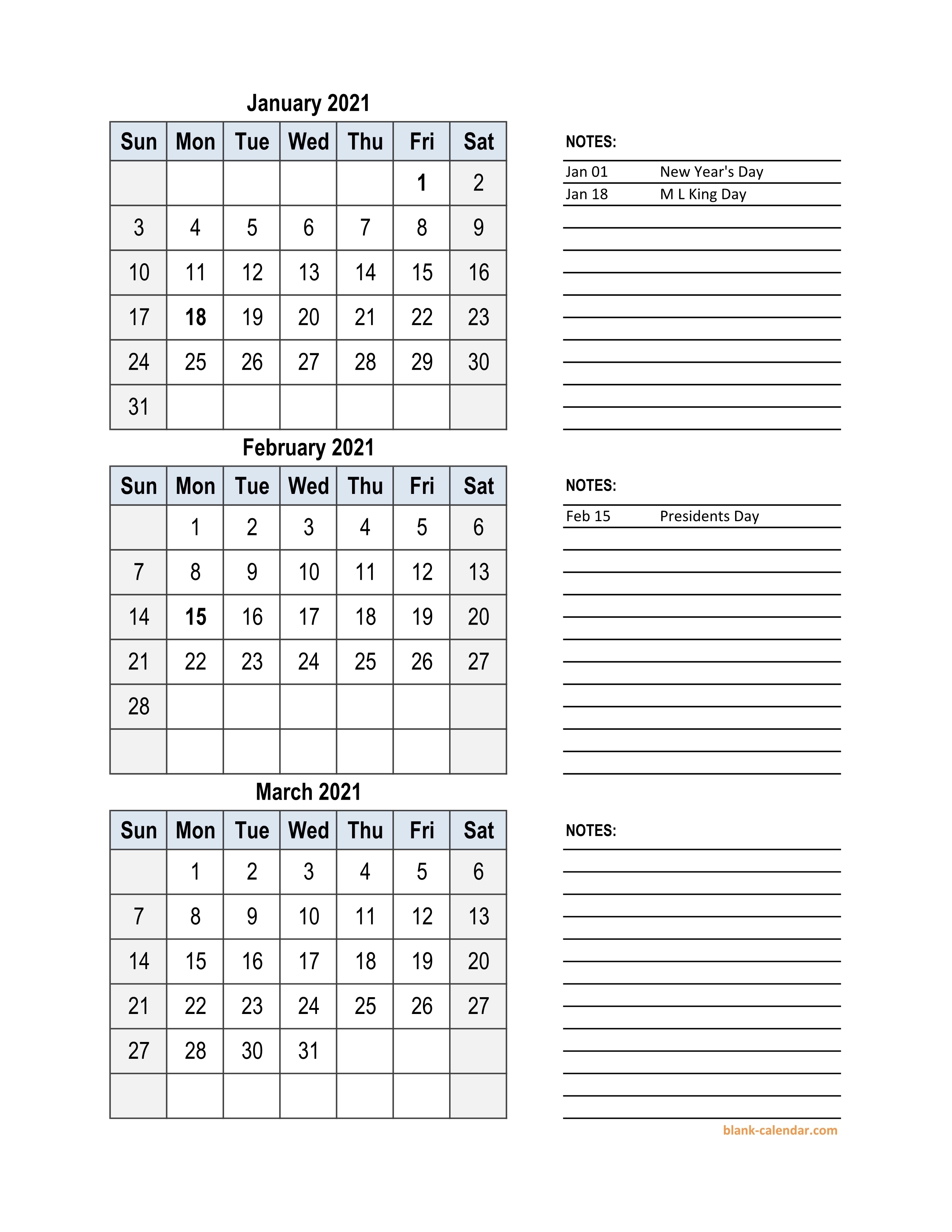 Free Download 2021 Excel Calendar, 3 Months In One Excel Planner 2021 Excel Calendar Template