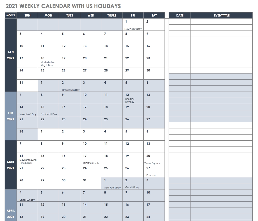Free Excel Calendar Templates Excel Calendar Template Quarterly