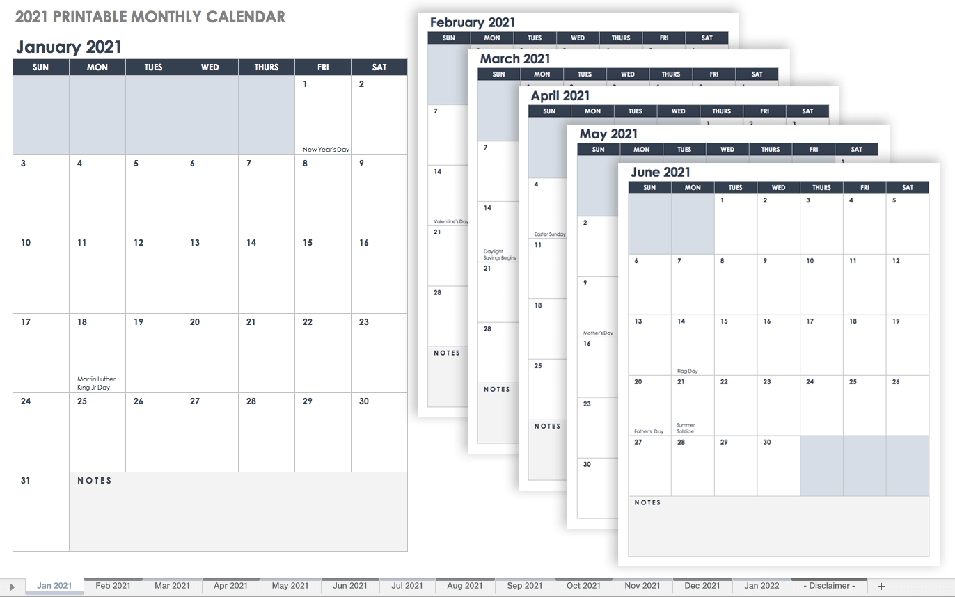 Free, Printable Excel Calendar Templates For 2019 &amp; On Calendar Template Excel 2007 Free