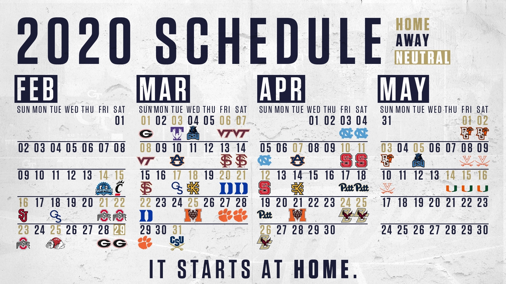 Georgia Tech Yellow Jackets | Official Athletic Site Atlanta Braves 2021 Schedule Printable