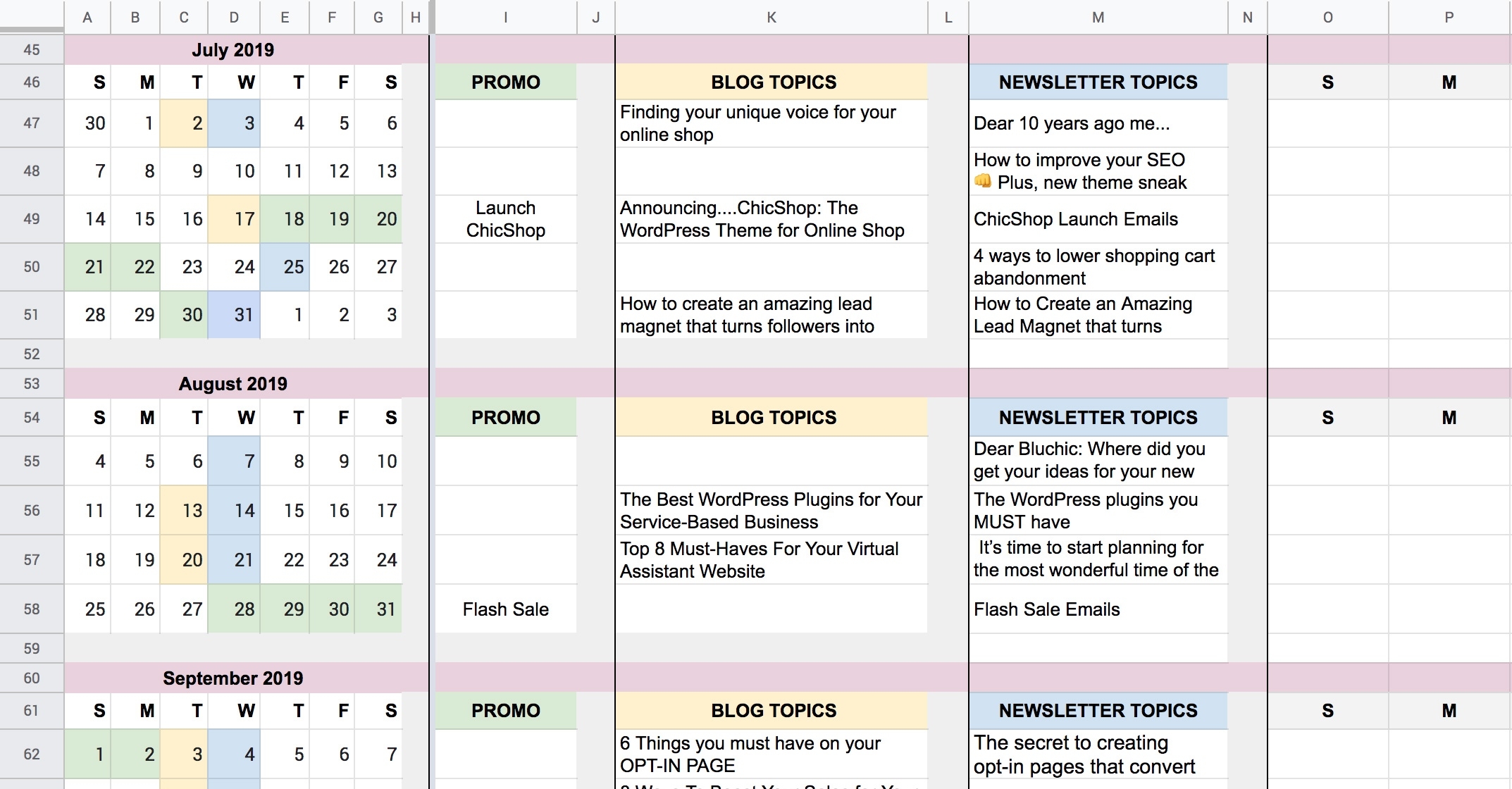 How We Plan Our Editorial Calendar (Tips On How To Plan Editorial Calendar Template Google Sheets