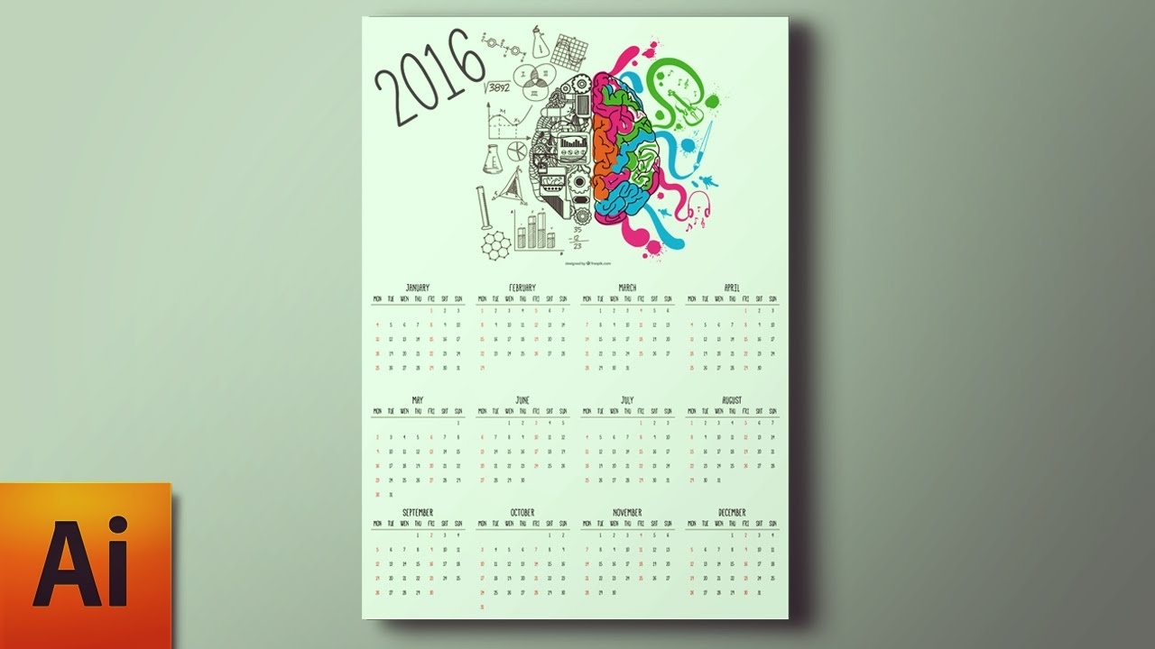 Illustrator Tutorial: Create A Calendar In Adobe Illustrator Calendar Template Adobe Illustrator