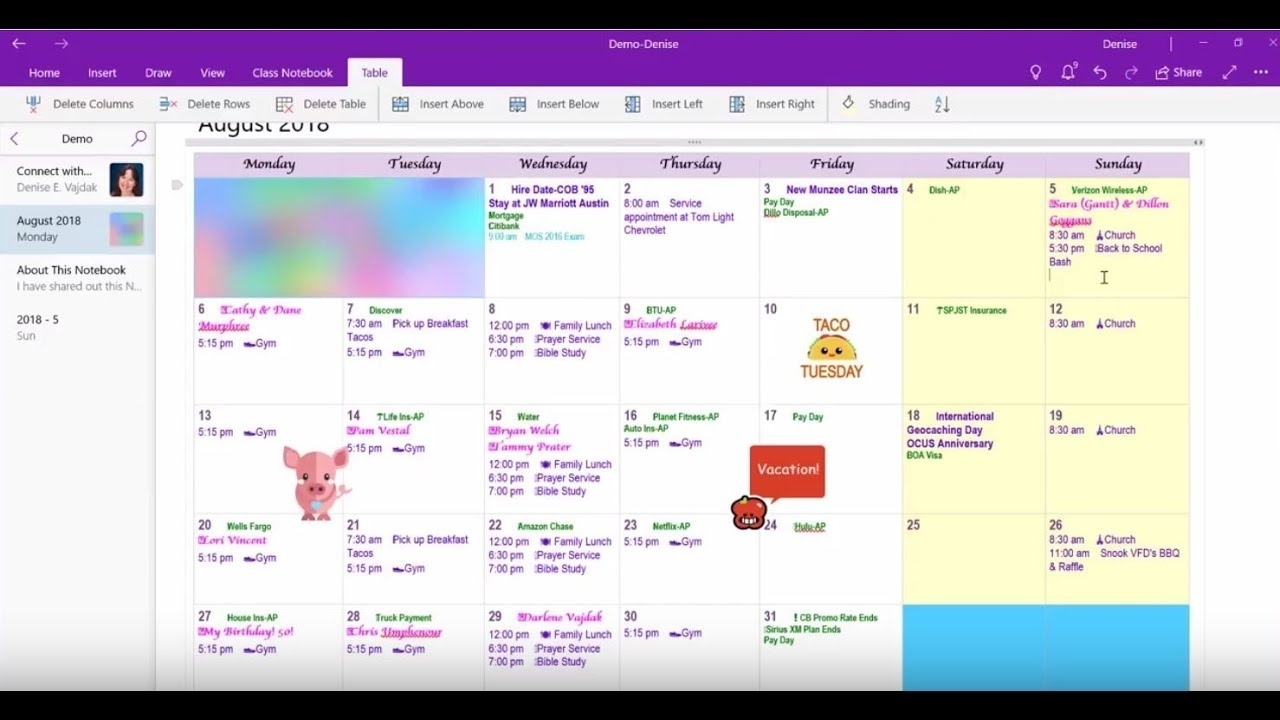 Import Google Calendar To Onenote For Digital Planning Calendar Template For Onenote