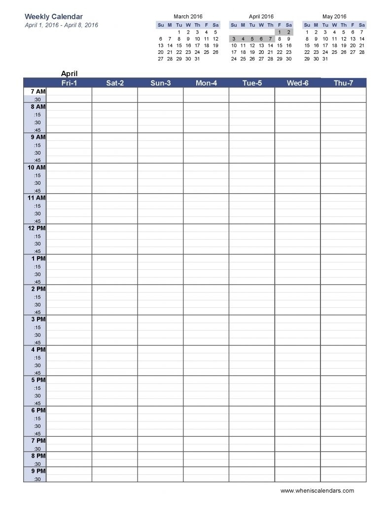 3 Week Calendar Template Printable Blank Calendar Template