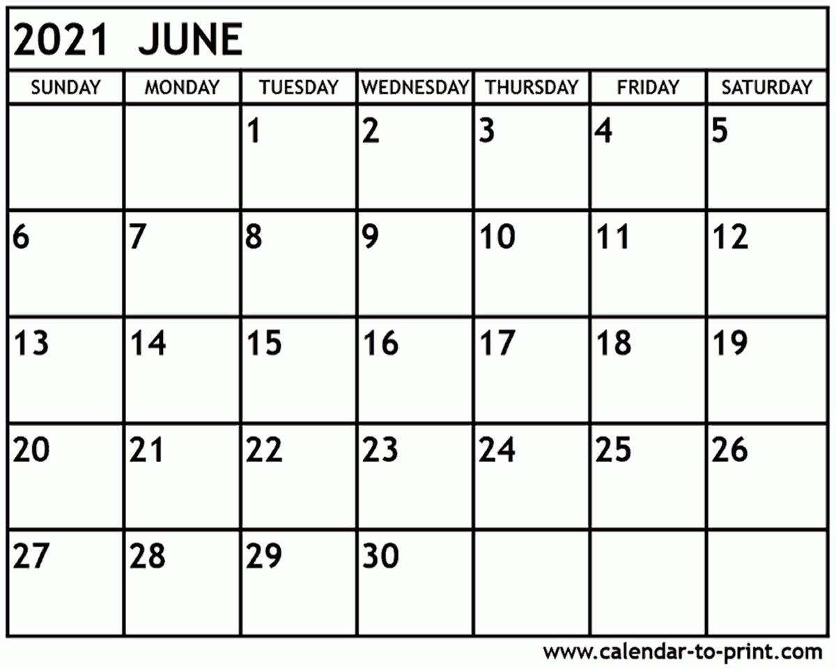 June 2021 Calendar Printable June 2021 Printable Monthly Calendar With Lines