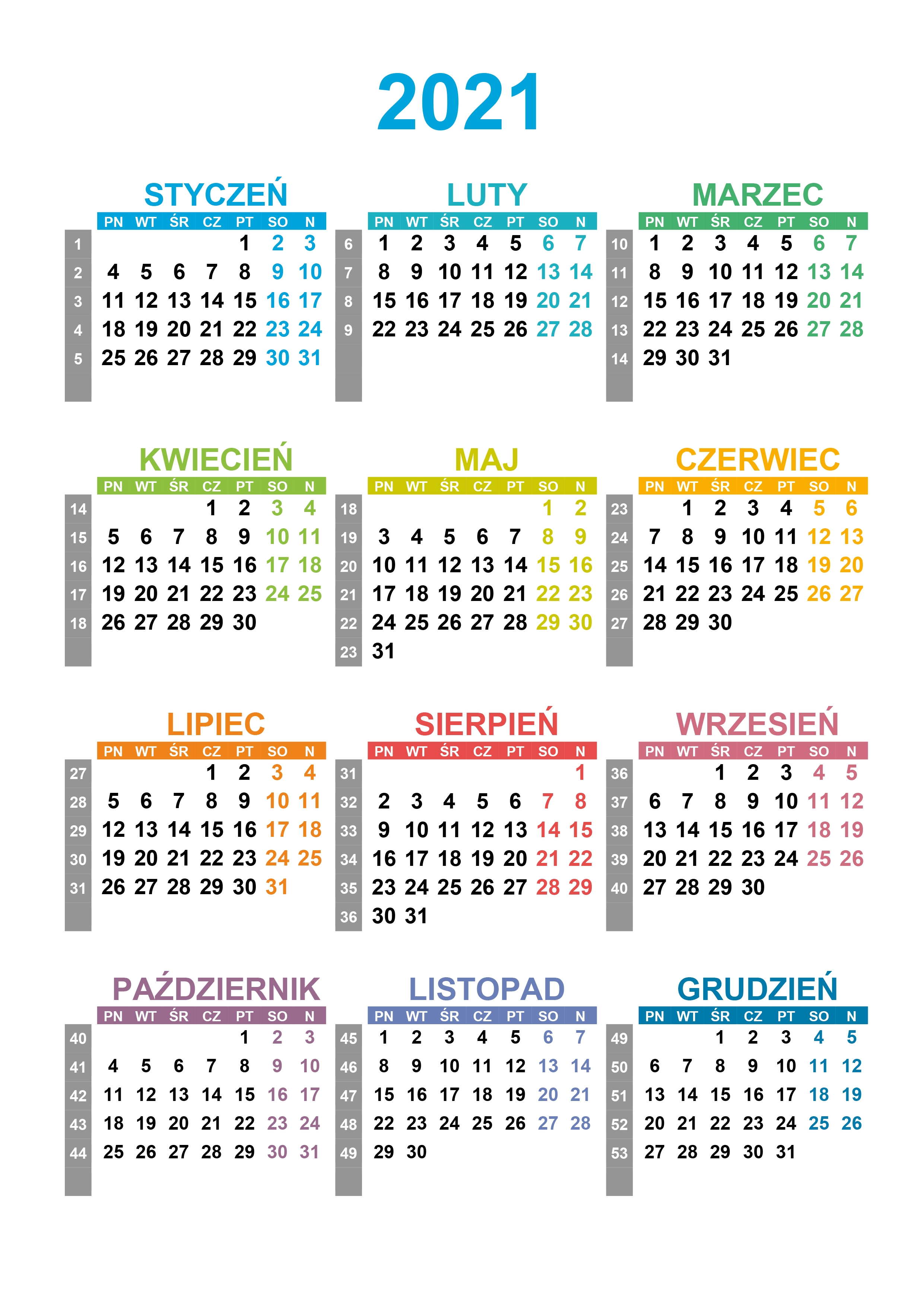 Kalendarz Roczny 2021 – Kalendarz.su Kalendarz Roczny 2021 2021