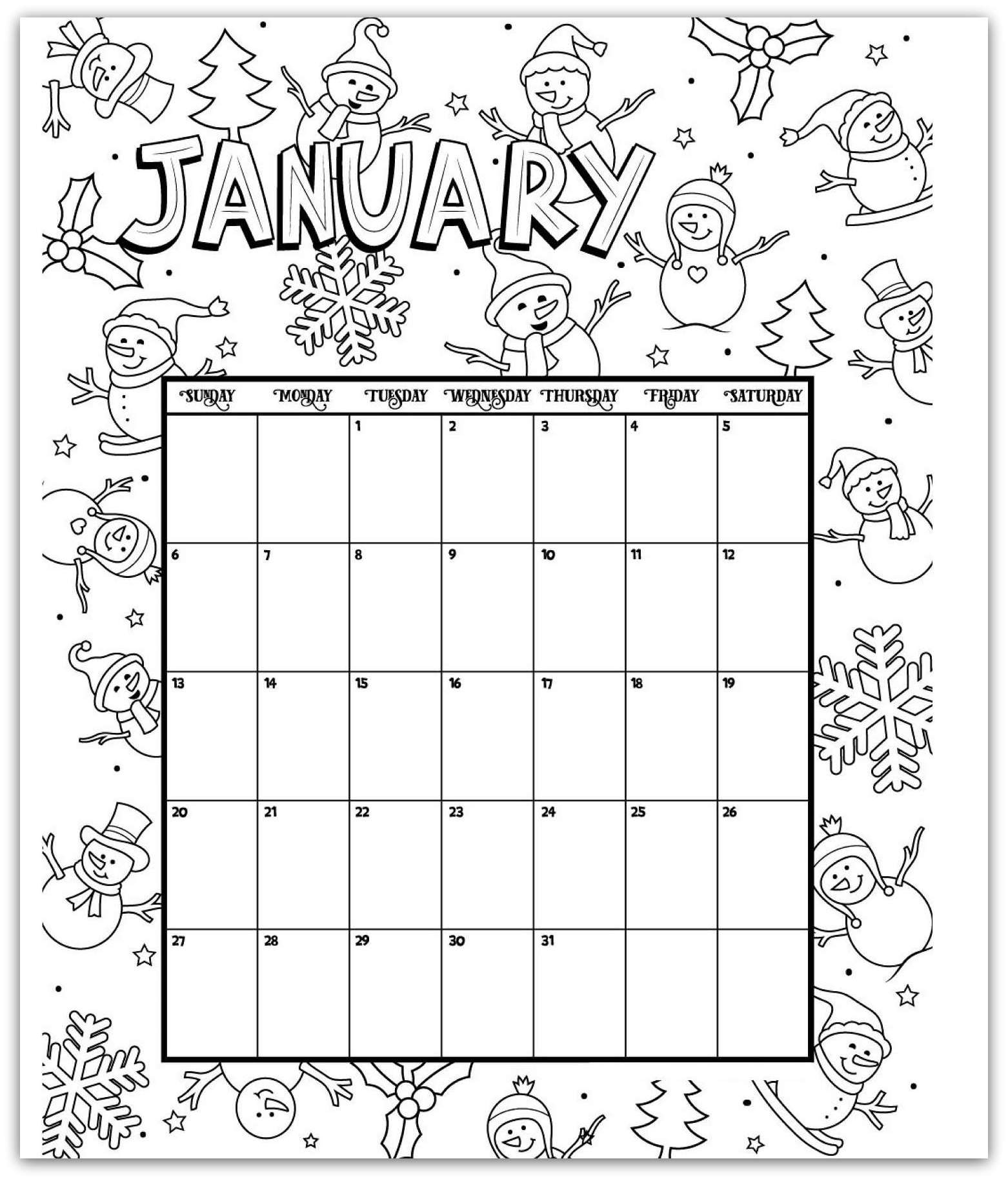 Kindergarten Calendars | Calendarbuzz December Calendar Template Kindergarten