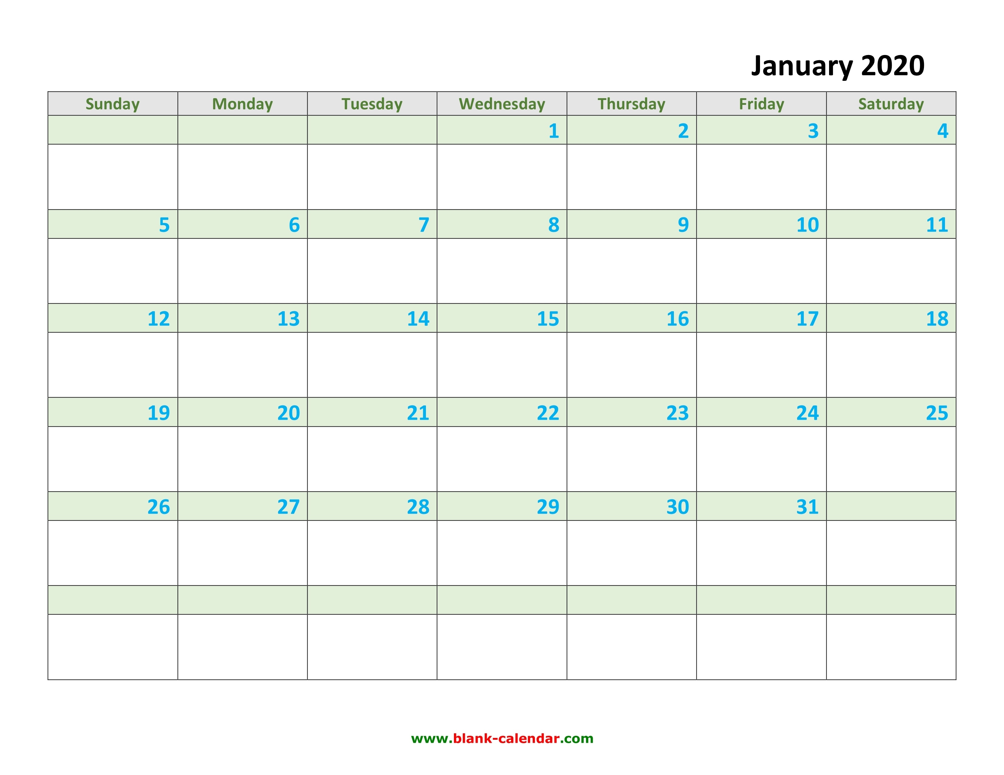Monthly Calendar 2020 | Free Download, Editable And Printable Calendar Template That Can Be Edited