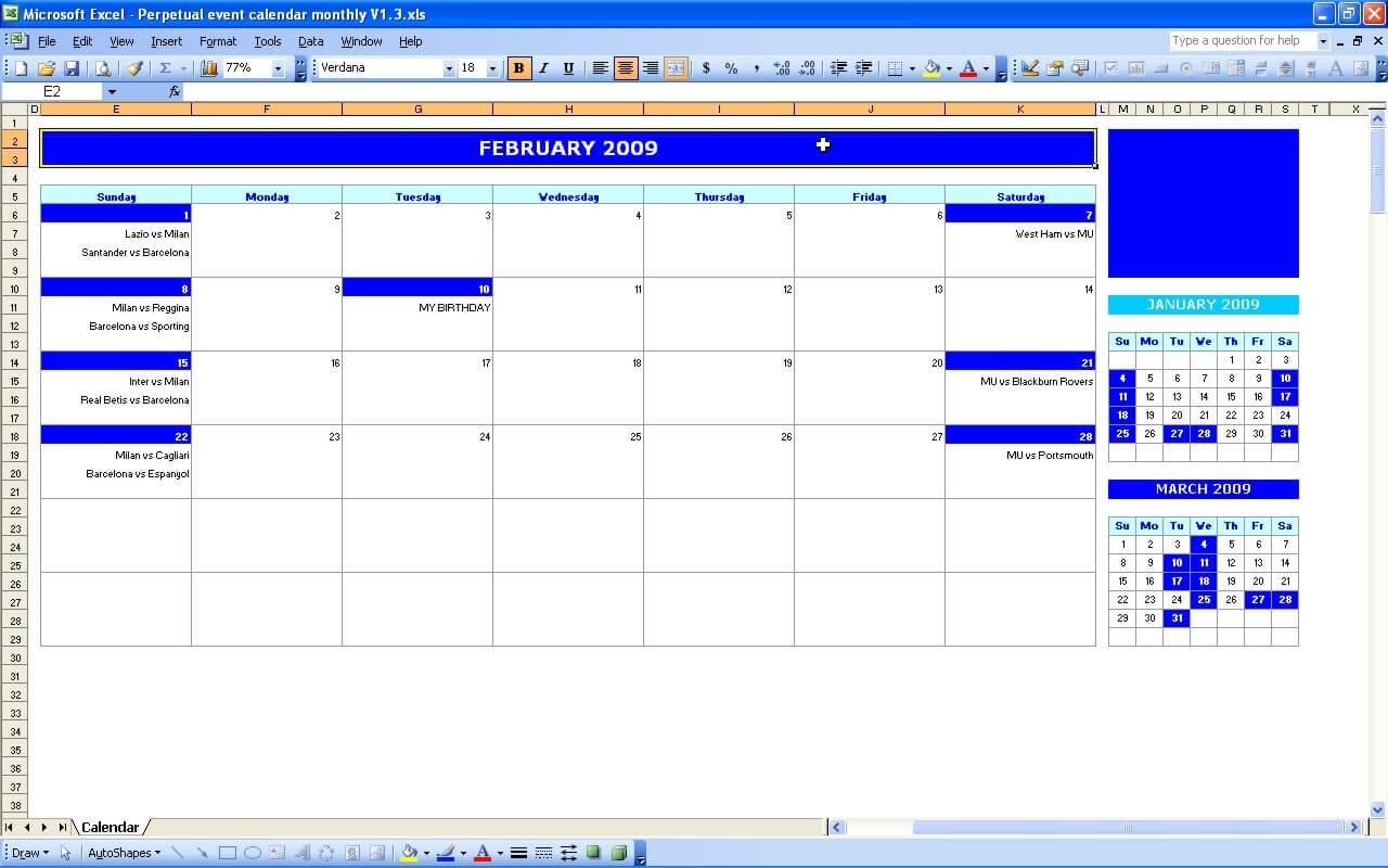 Monthly Event Calendar » The Spreadsheet Page Open Office 4 Calendar Template