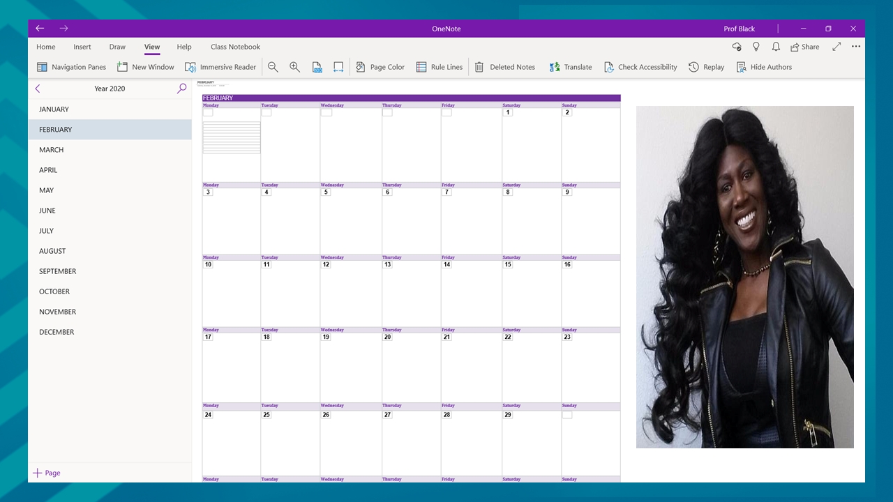 Onenote (Yearly) Calendar Template – Professorblackmore Calendar Template For Onenote
