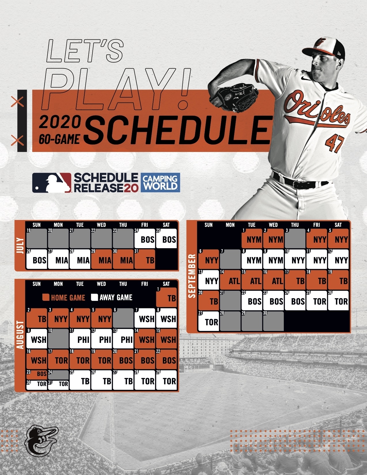 Orioles Announce Updated 2020 Schedule - Masn News &amp; Information Atlanta Braves 2021 Schedule Printable