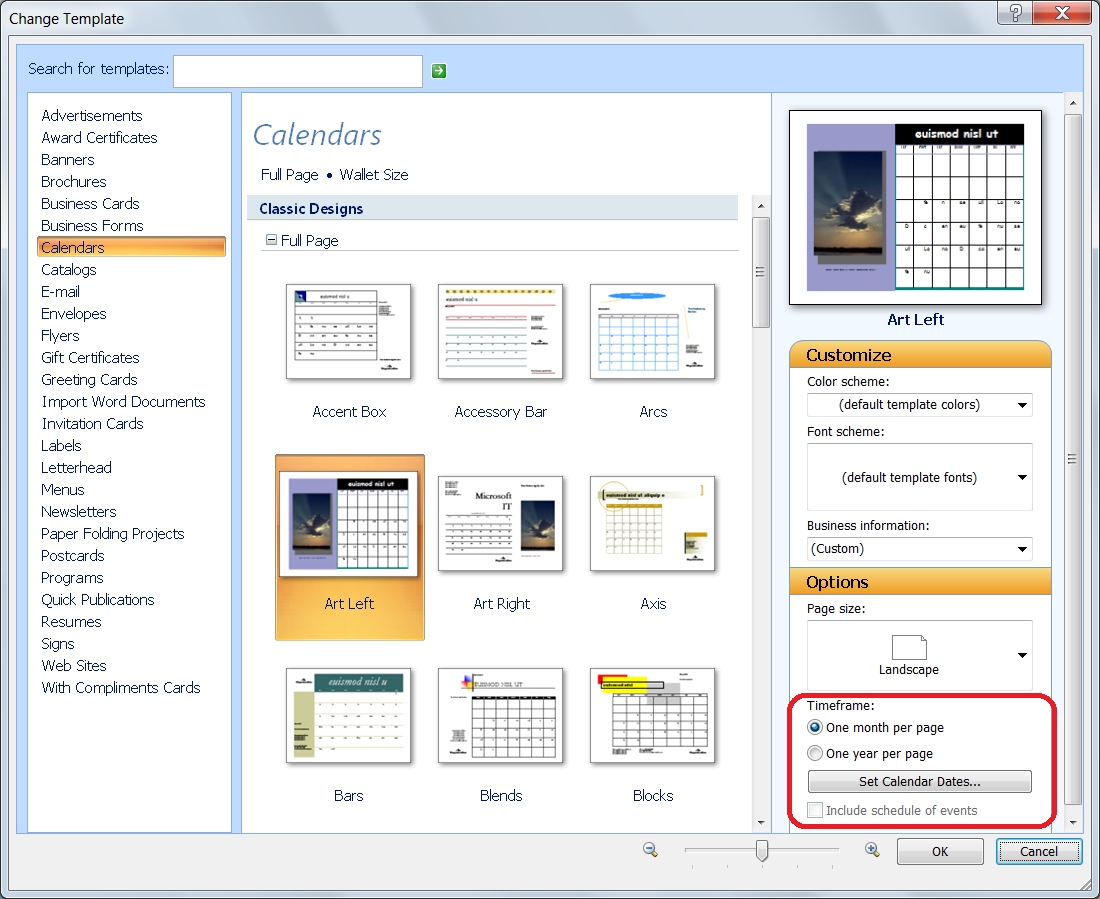 Personalize A Calendar For New Year In Publisher - Microsoft Calendar Template Microsoft Office