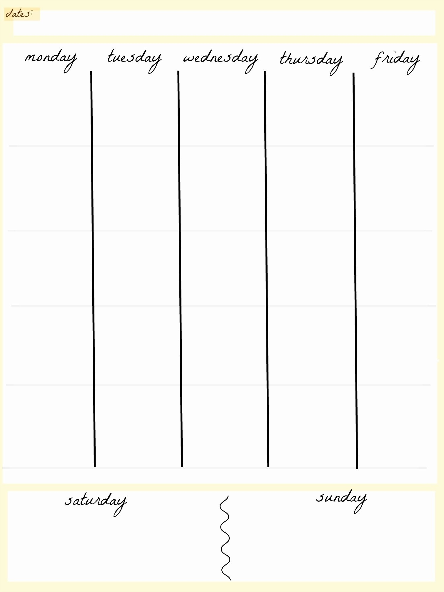 Pin On New Calendar Printable Calendar Template 5 Day Week