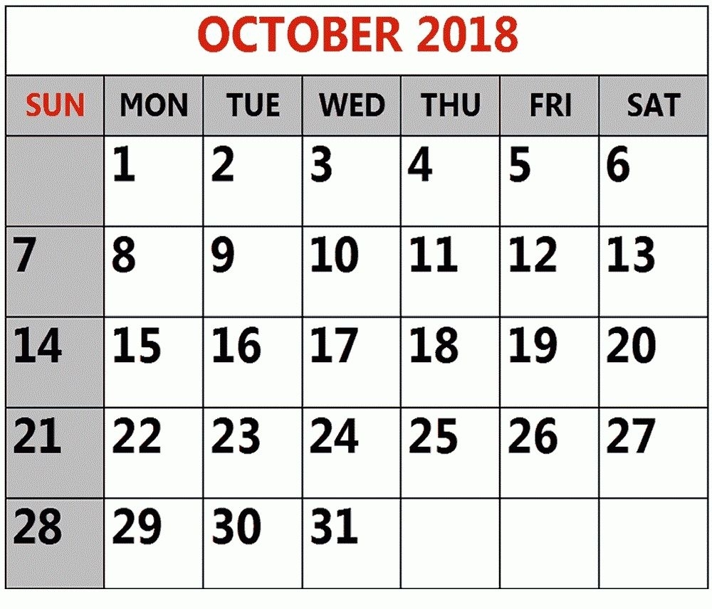 Printable Calendar Large Numbers In 2020 | Printable Free Calendar Numbers Template