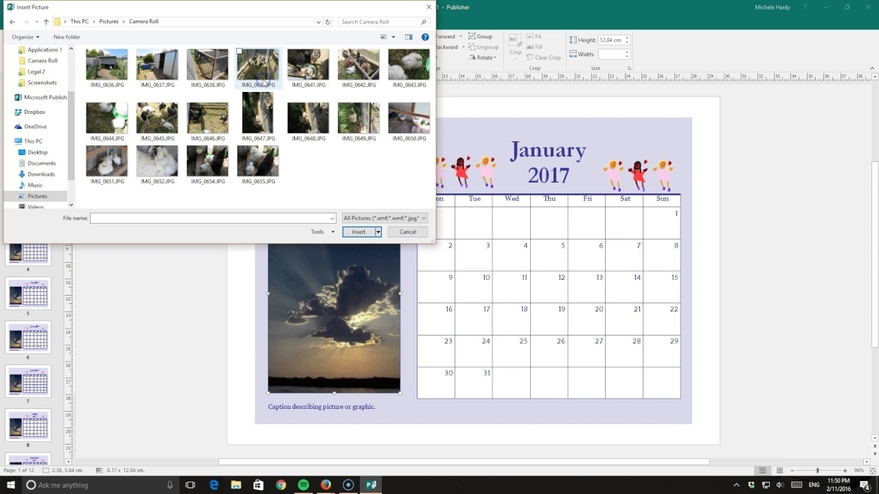 Publisher 2016 Calendar Using Template Calendar Template Microsoft Publisher