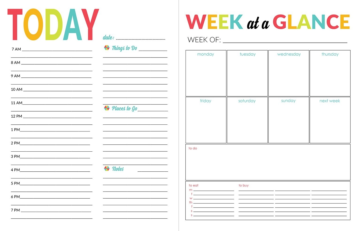 School Year Organizer &amp; Planner Printable Pack 5 Year Planning Calendar Template