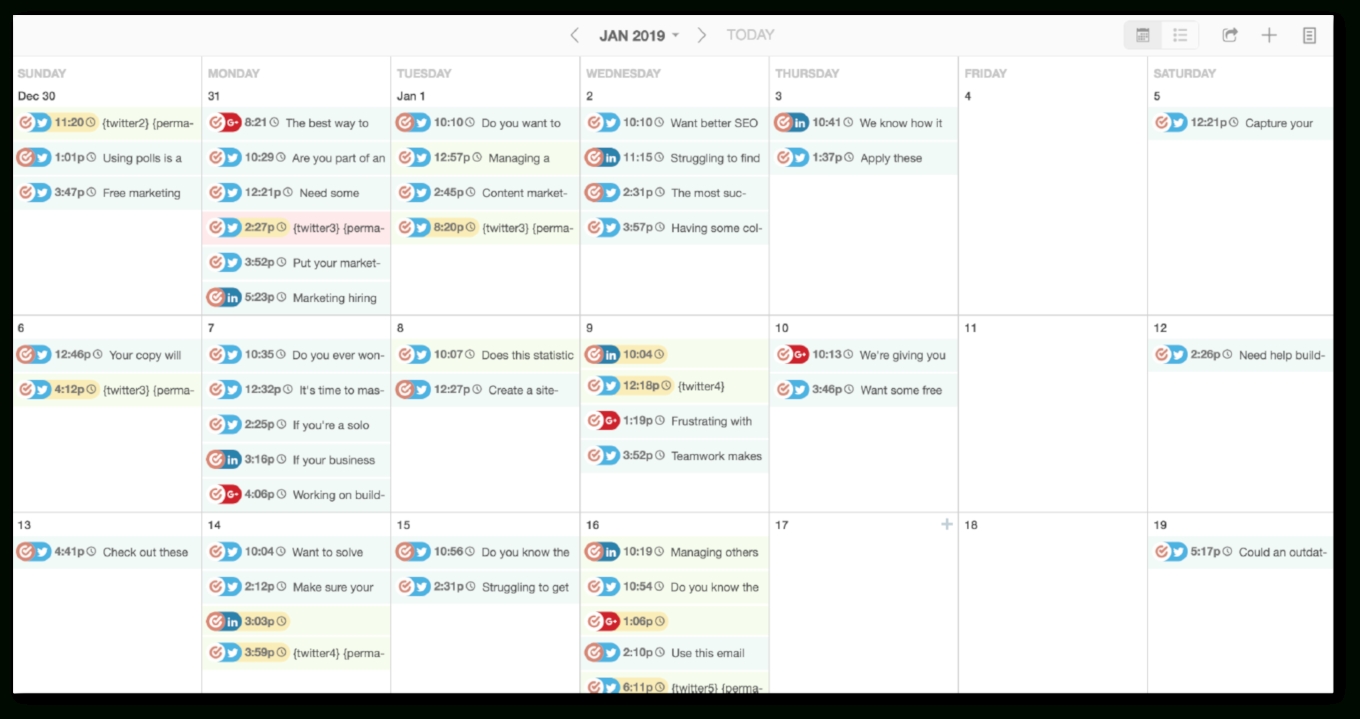 The Only Content Calendar Template You&#039;Ll Need In 2021 Calendar Template Social Media