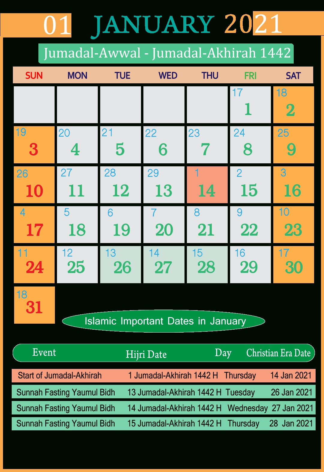 Umm Al Qura Calendar 2021 Islamic Calendar 2021
