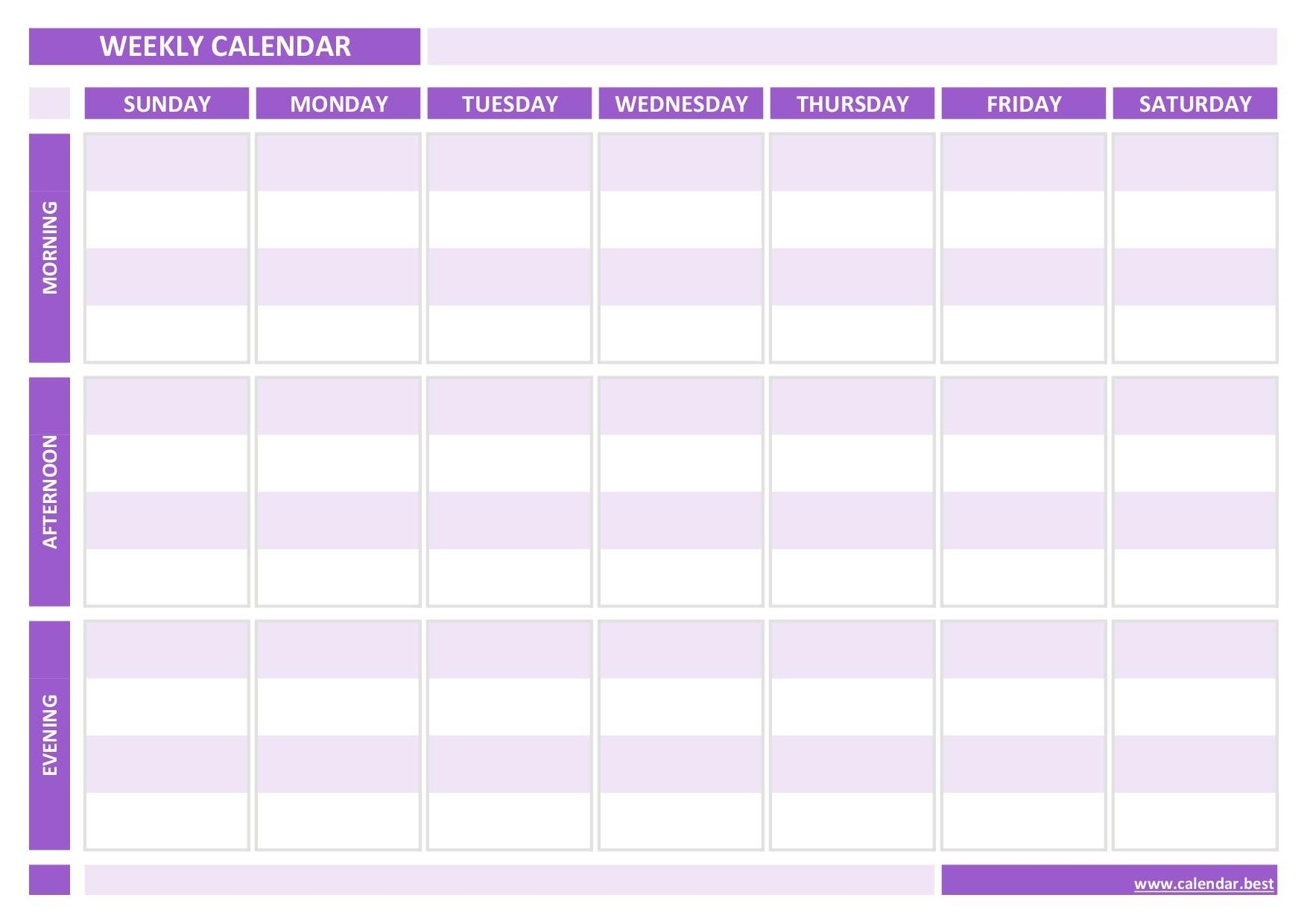 3 Week Calendar Template Printable Blank Calendar Template