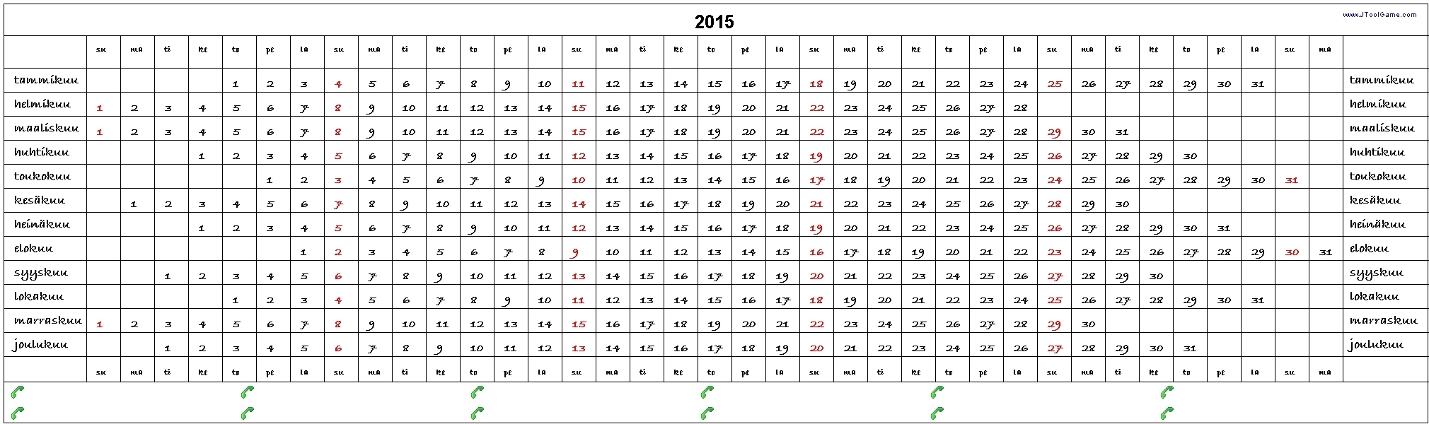 Year Planner 2015 - Printable Year Planner. Year Planner 5 Year Planning Calendar Template