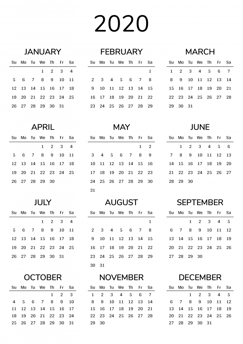 2021 Printable Calendar 6 X 9 Calendar Template