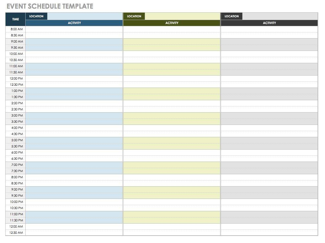 21 Free Event Planning Templates | Smartsheet Free Calendar Of Events Template