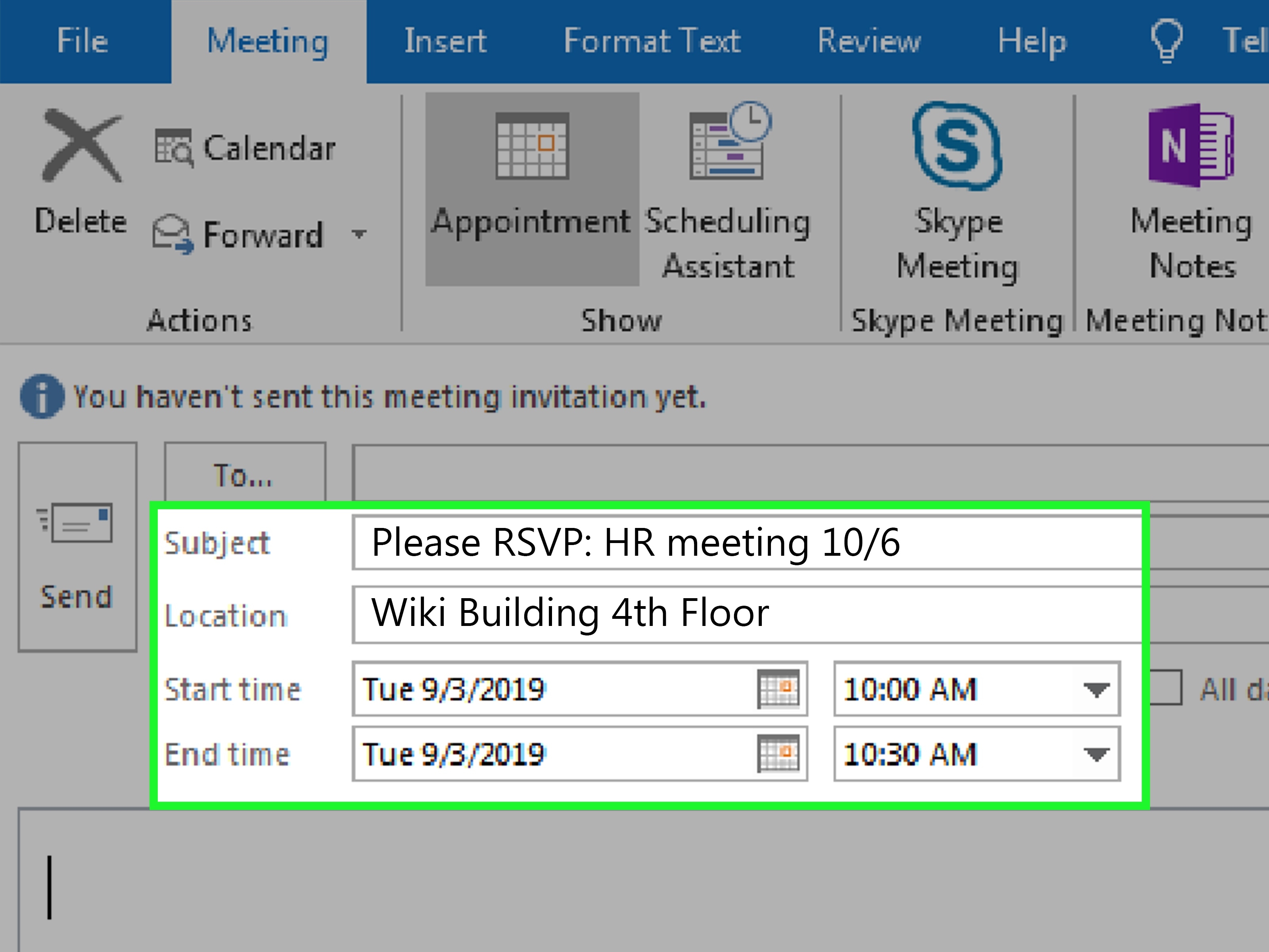 Calendar Meeting Request Template • Printable Blank Calendar Template