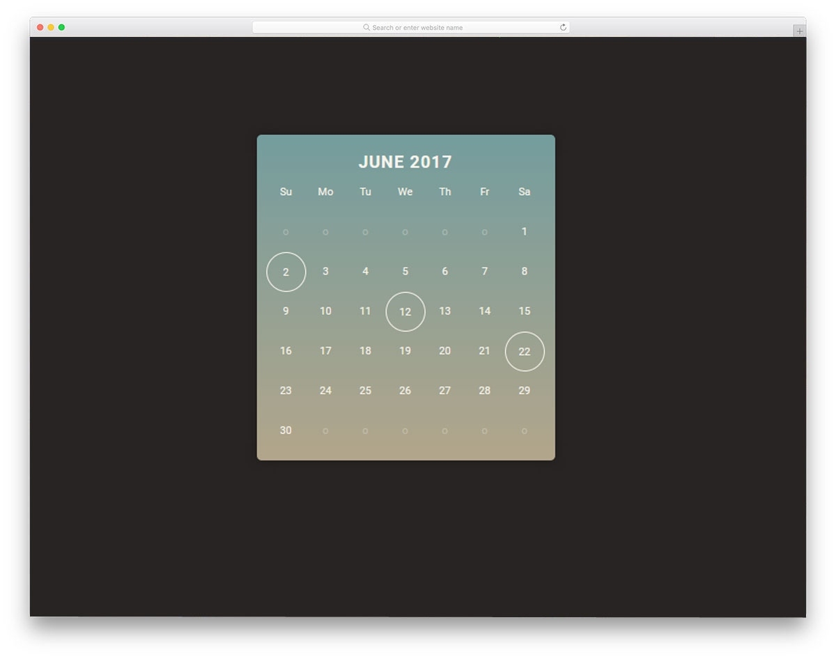 37 Html Calendar Designs To Easily Organize Goals And Events Calendar Template Css Html