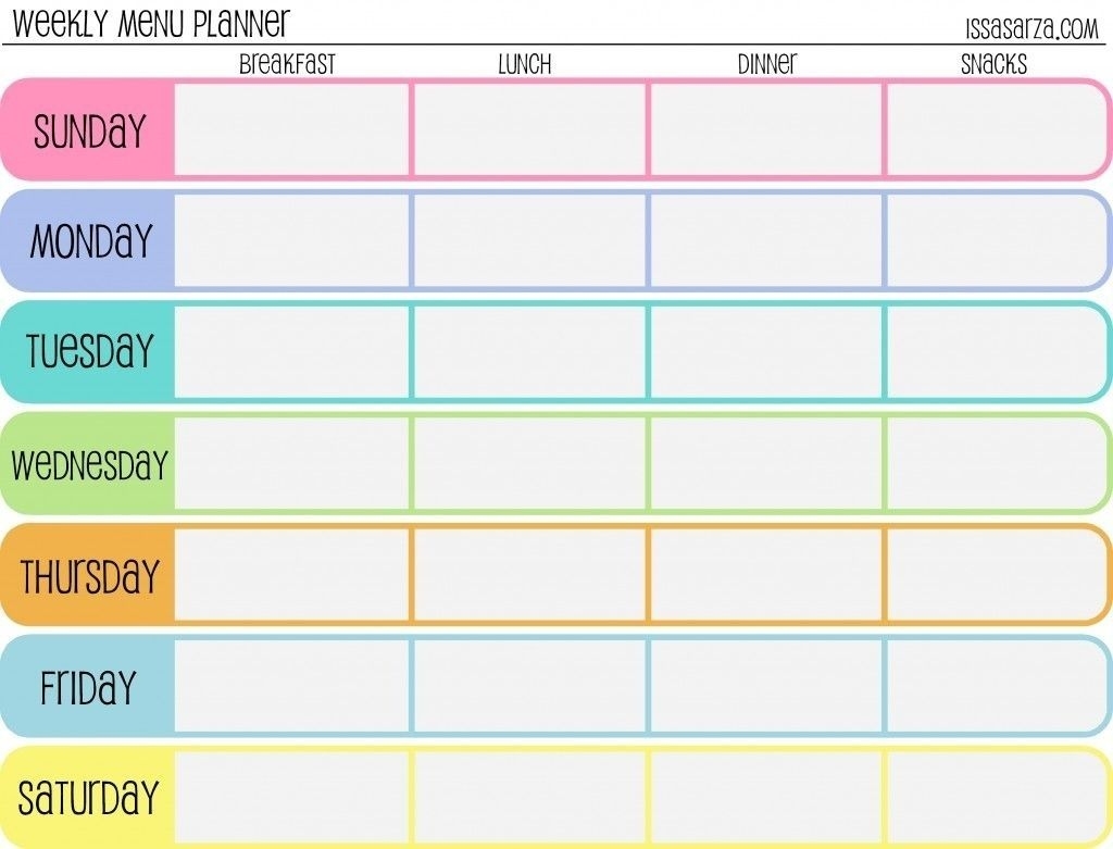 7 Day Weekly Planner Template - Yeniscale.co 7 Day Weekly Free 7 Day Week Calendar Template