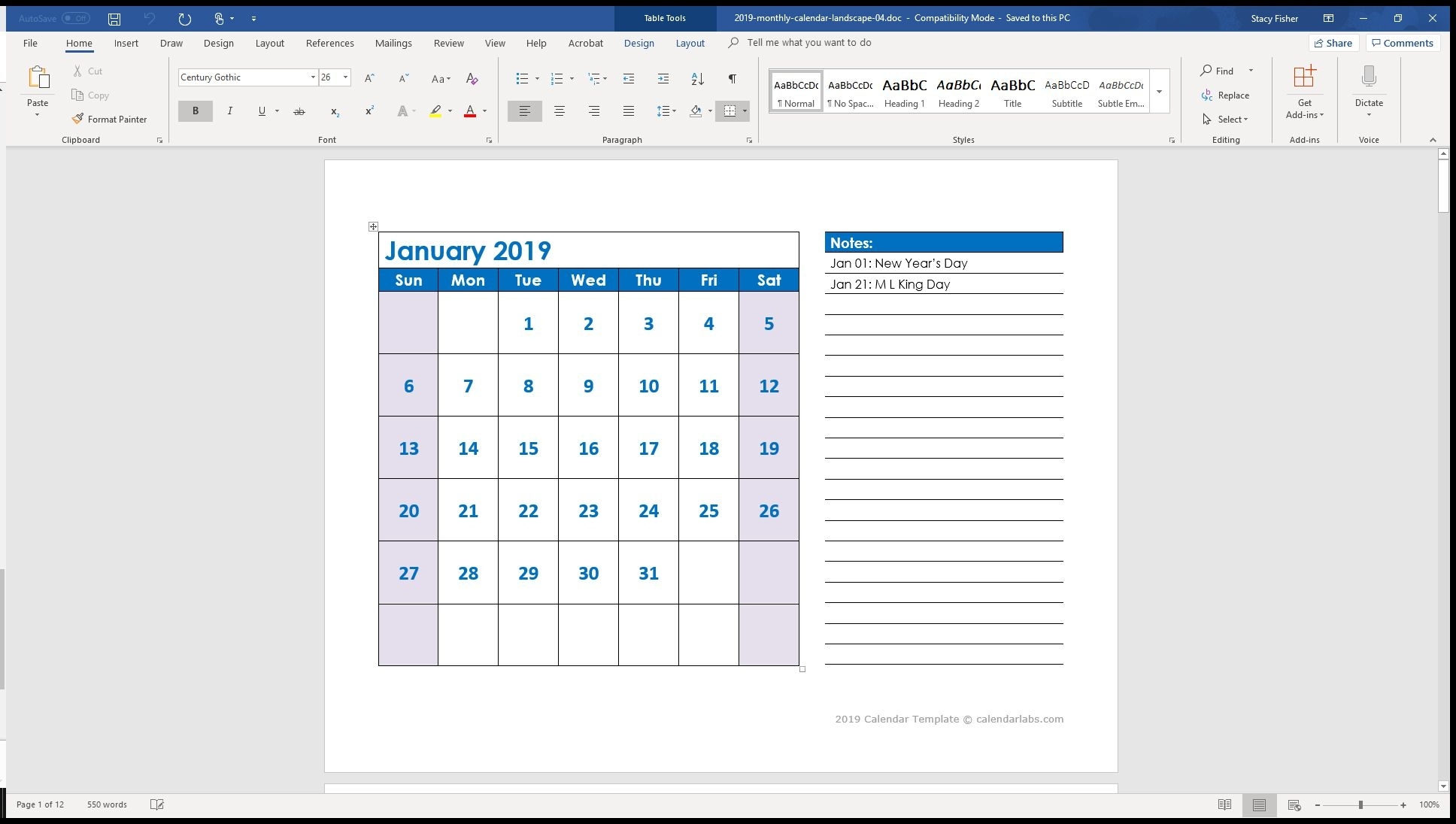 8 Top Place To Find Free Calendar Templates For Word Calendar Template At Calendarlabs
