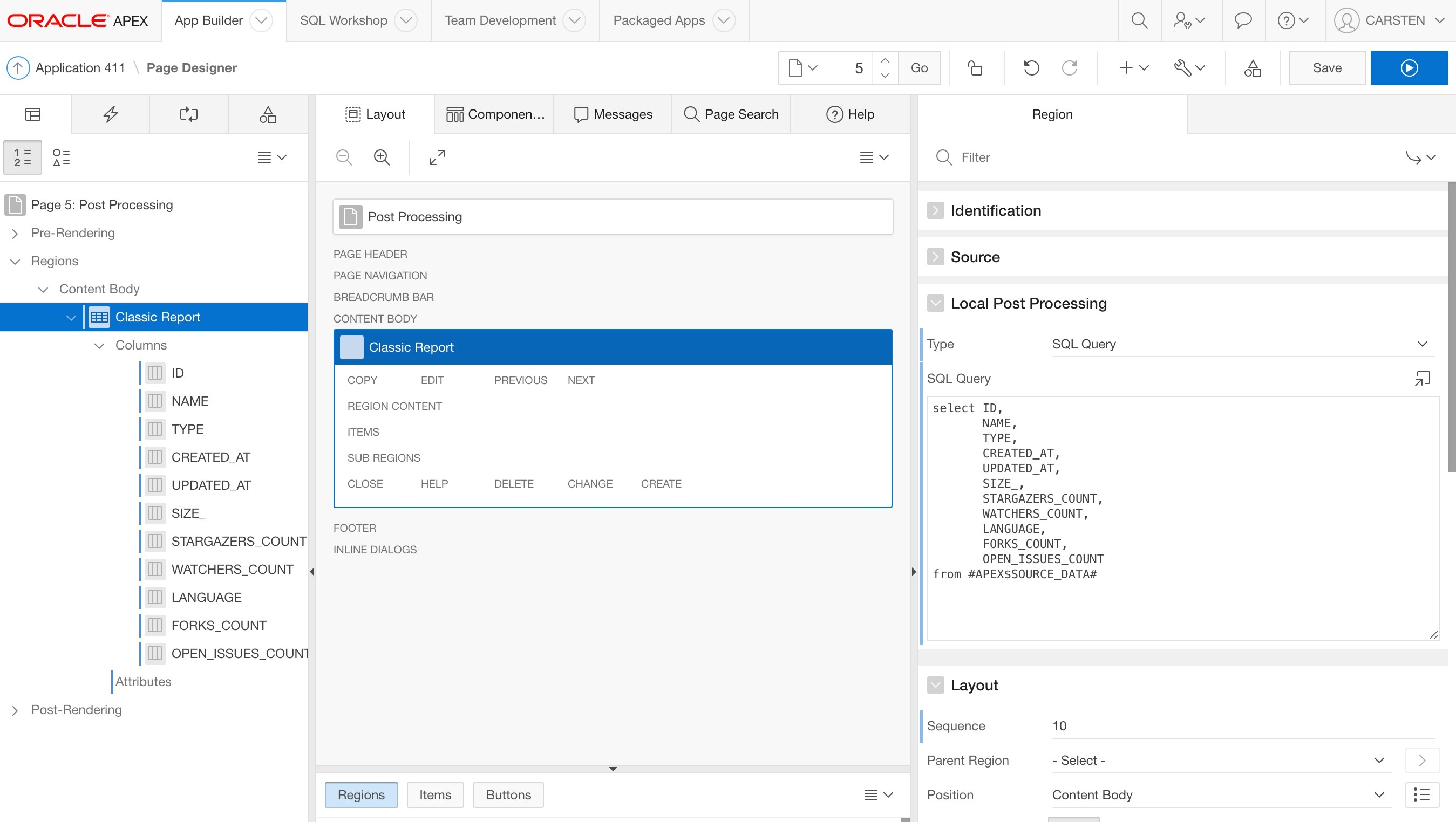 Apex 18.1 Early Adopter 2: Post-Process Rest Service Queries Apex 5 Calendar Template