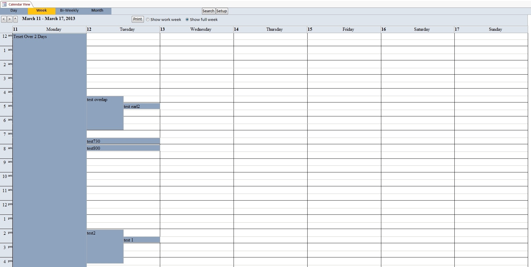 Calendar Scheduling Database Template | Calendar Software Access Calendar Report Template