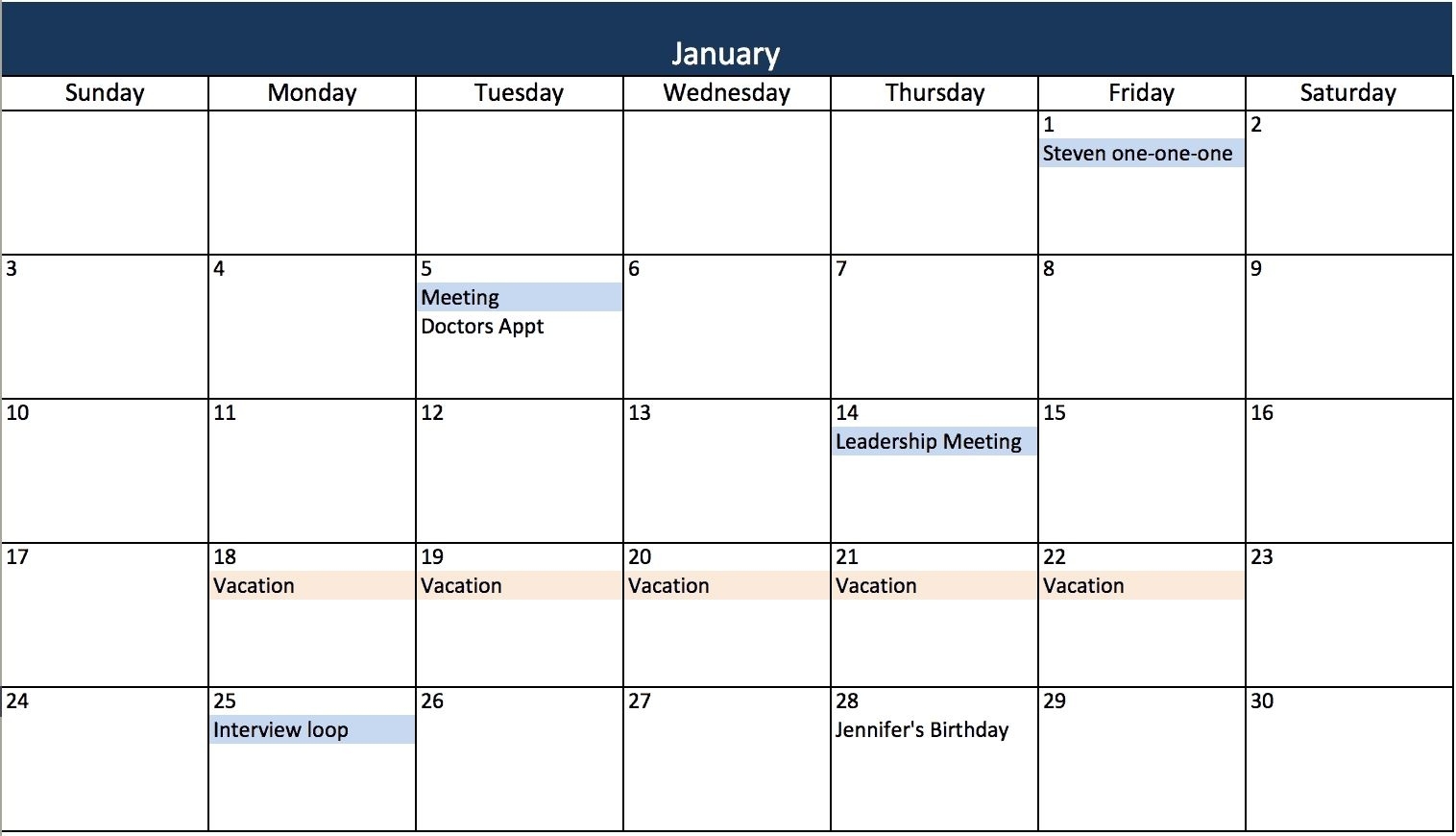 Calendar Template With Recurring Events Free, Printable Calendar Template With Recurring Events