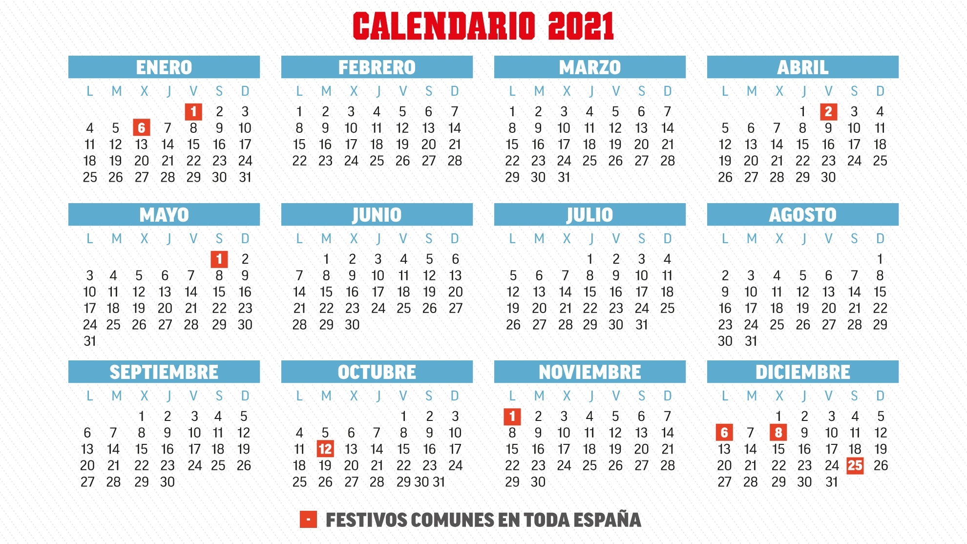 Calendario Laboral 2021 En España Y En Cada Comunidad Calendario 2021 Con Semanas