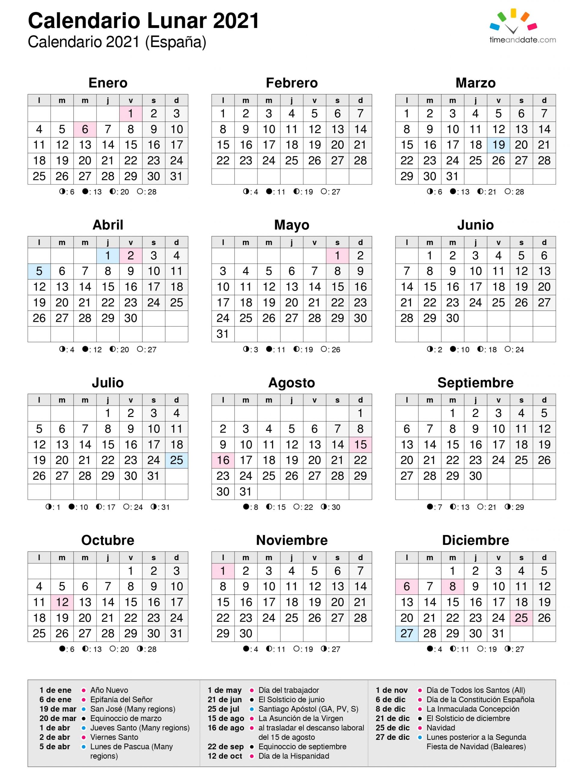 Calendario Lunar Del Año 2021 Calendario Juliano 2021