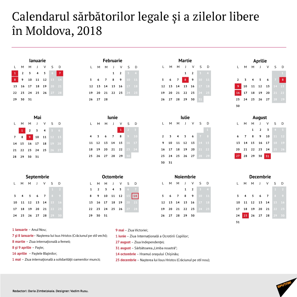 Calendarul Zilelor Libere În 2018, Decretate Prin Lege În Calendar Zile Lucratoare 2021