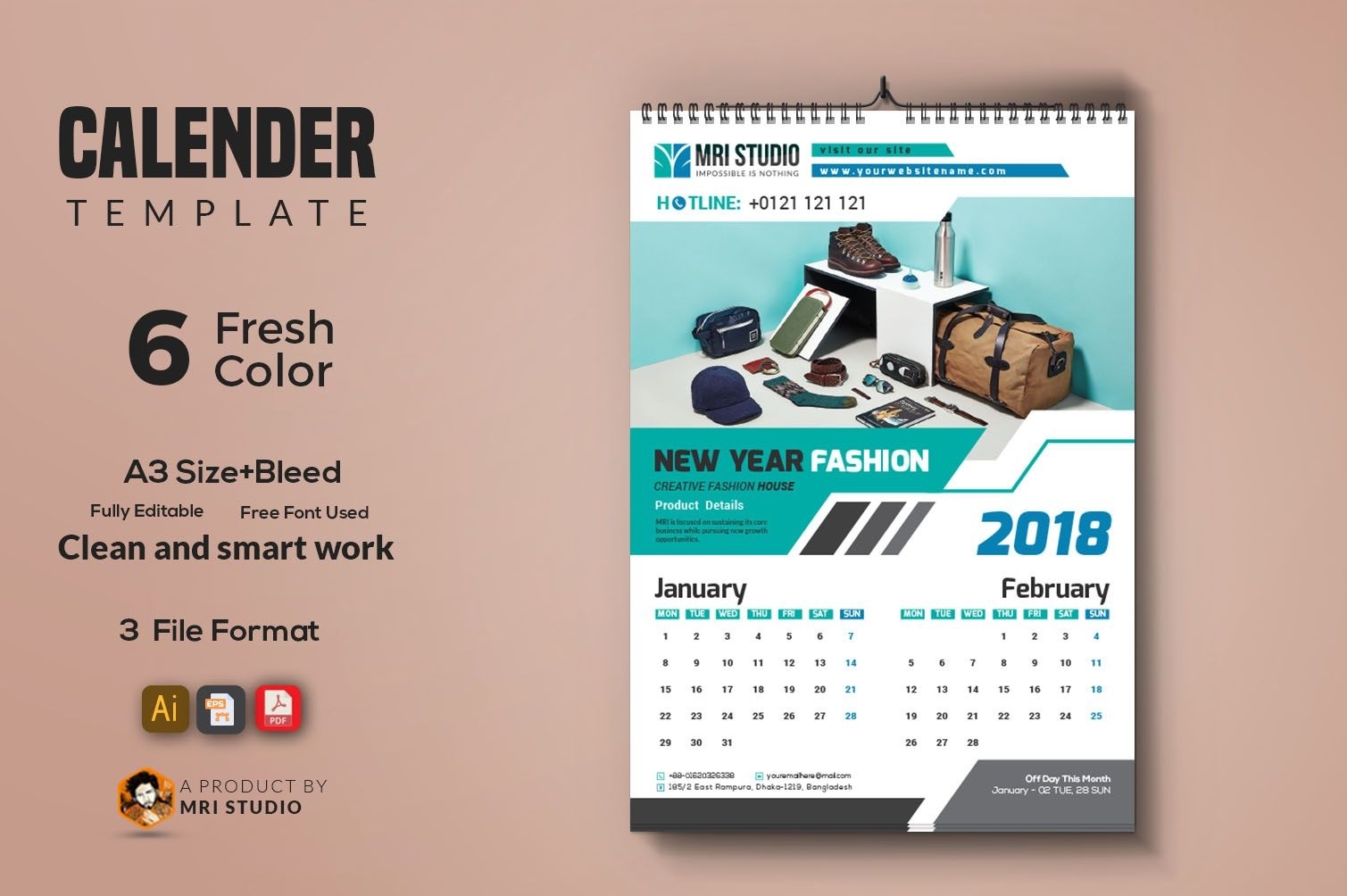 Calender Template 2018 | Calender Template, School Calendar Calendar Template Graphic Design