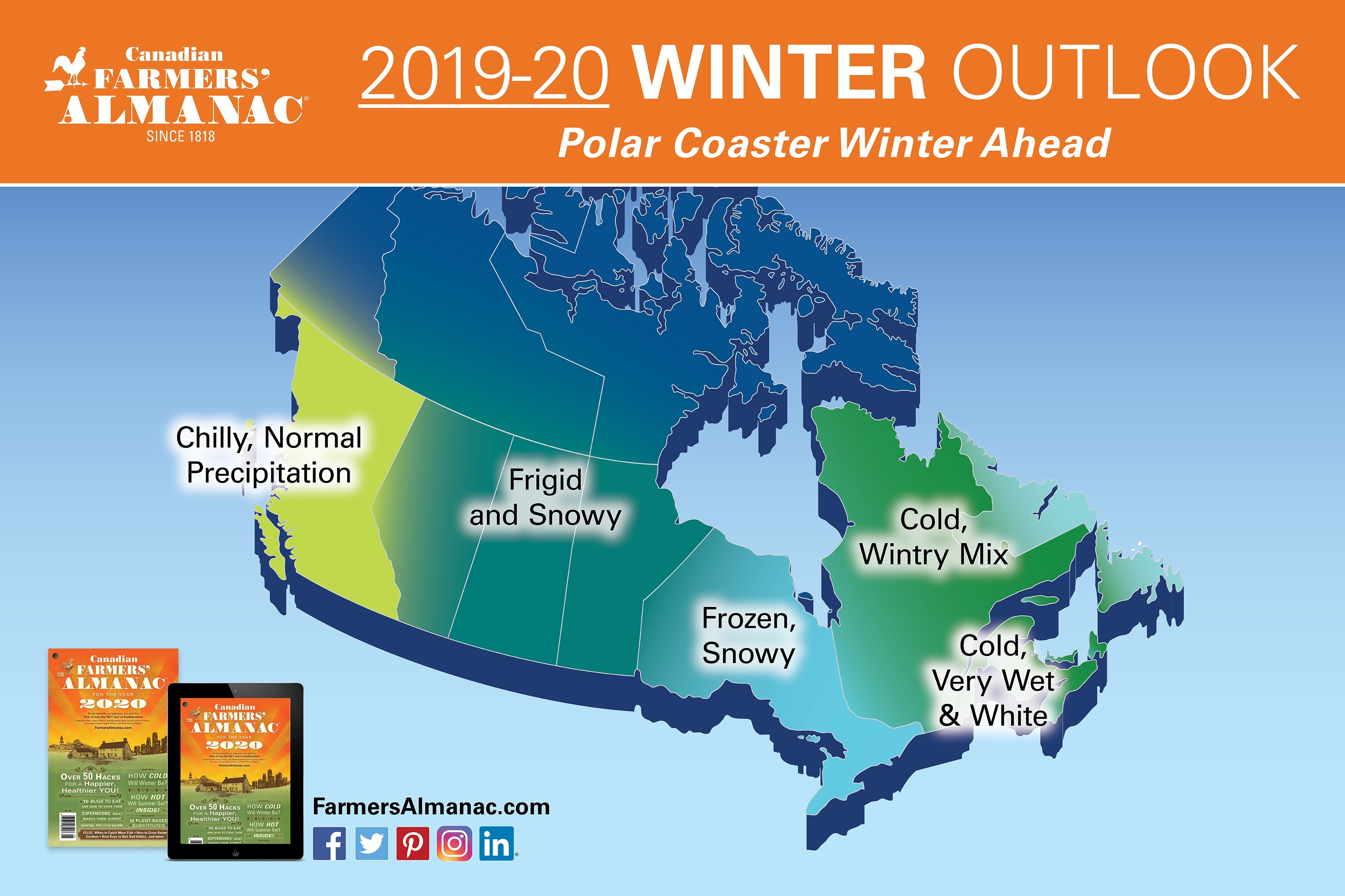 Canada&#039;S 2021 Extended Forecast: A Winter Divided - Farmers Zodiac Calendar Farmers Almanac