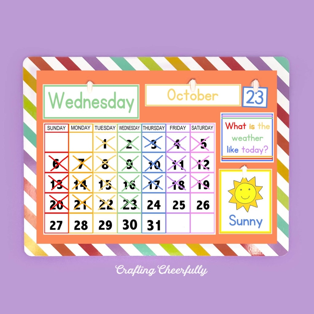 Diy Children&#039;S Calendar. How To Create A Handmade Calendar Pre K Calendar Template