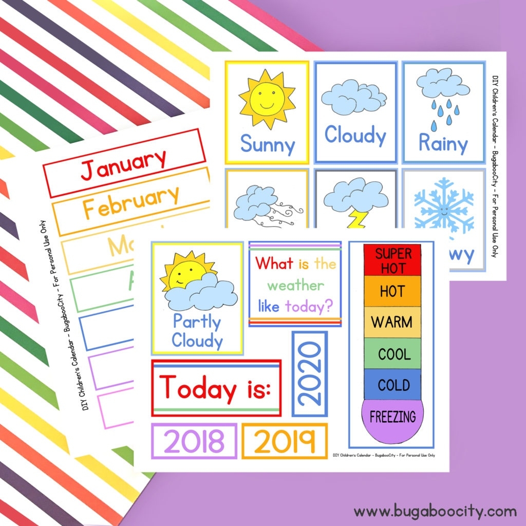 Diy Children&#039;S Calendar. How To Create A Handmade Calendar Pre K Calendar Template