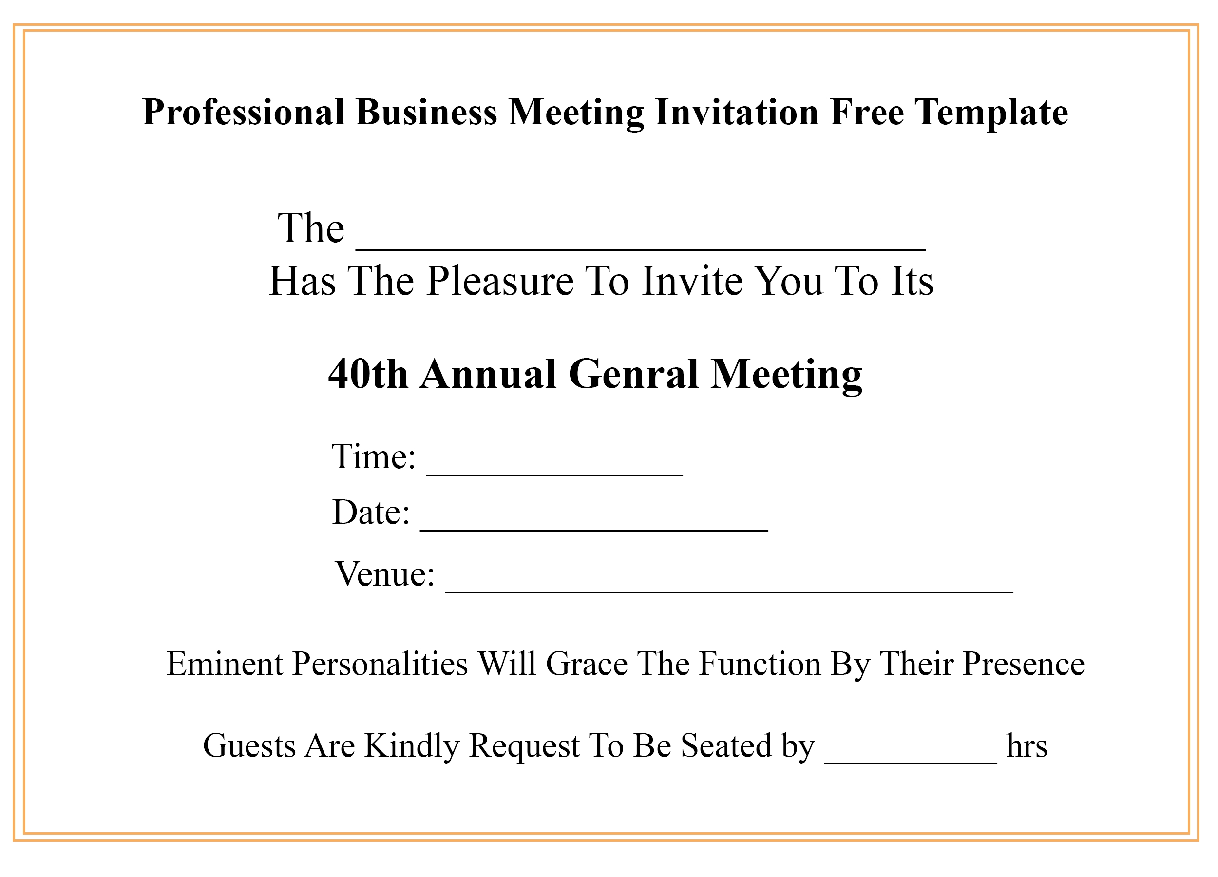❤️Free Professional Business Meeting Invitation Template Calendar Meeting Request Template