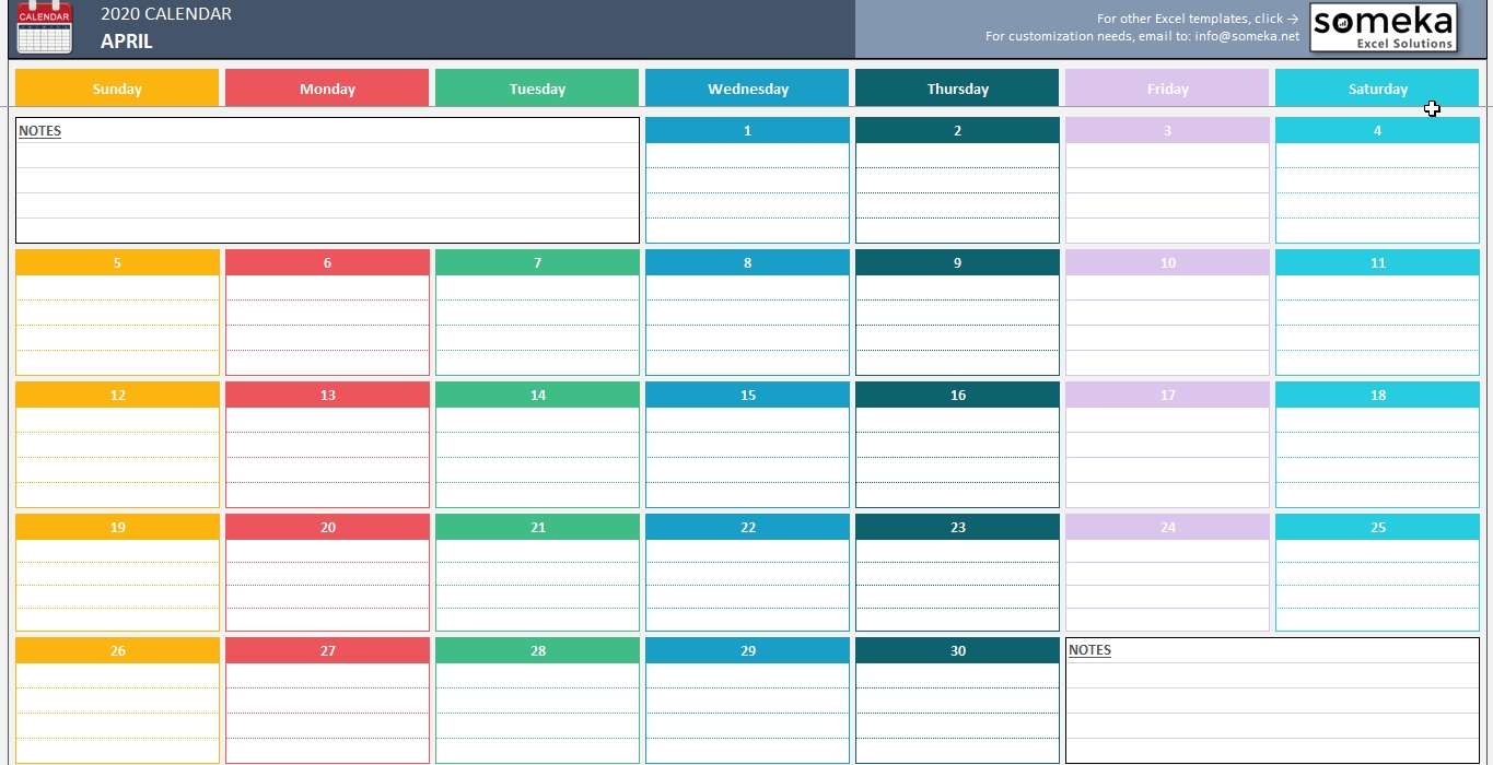 Excel Calendar Template A Calendar Template For Excel