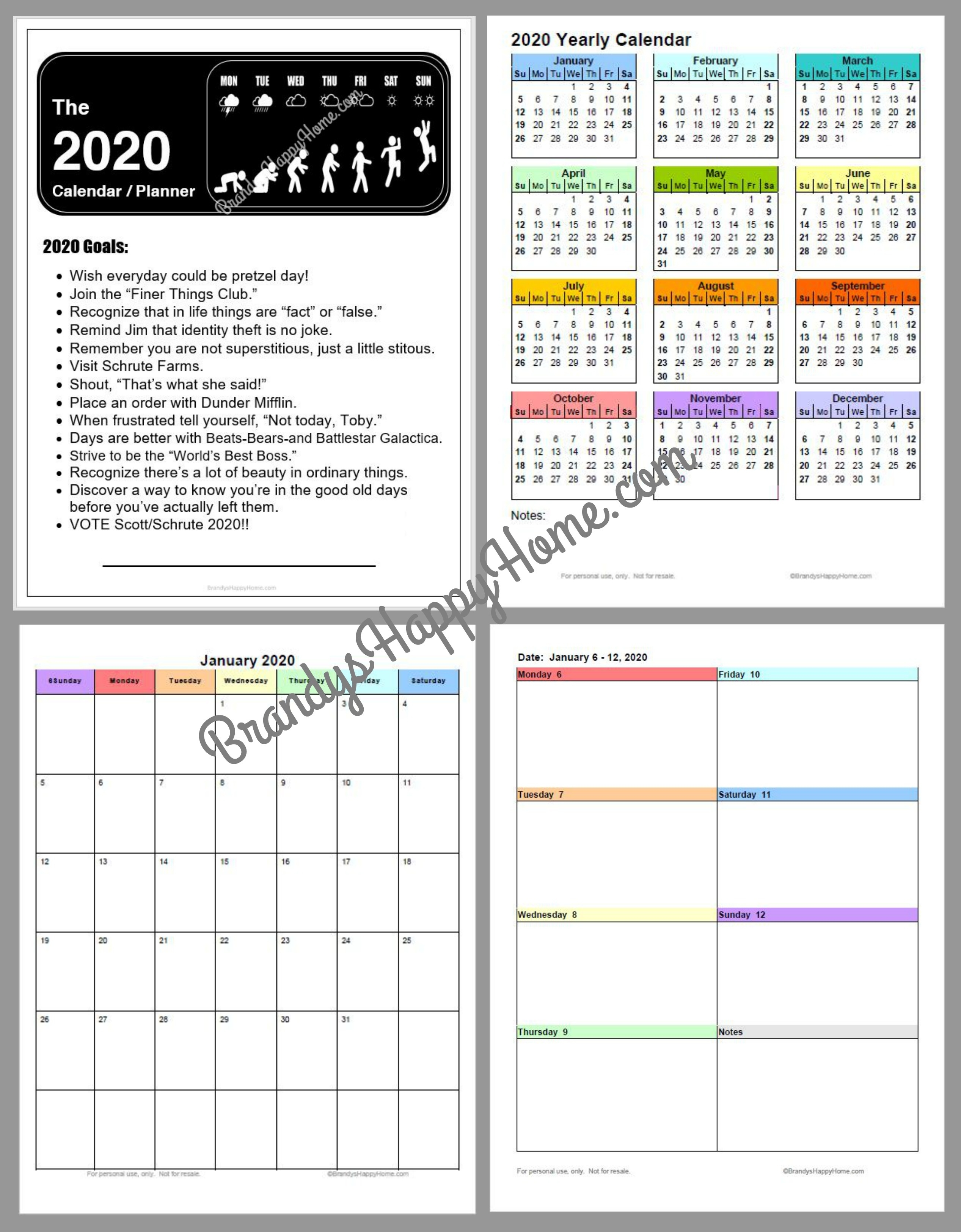 Free 2020 Diy Calendar Planner Printables Calendar Template For 3 Ring Binder