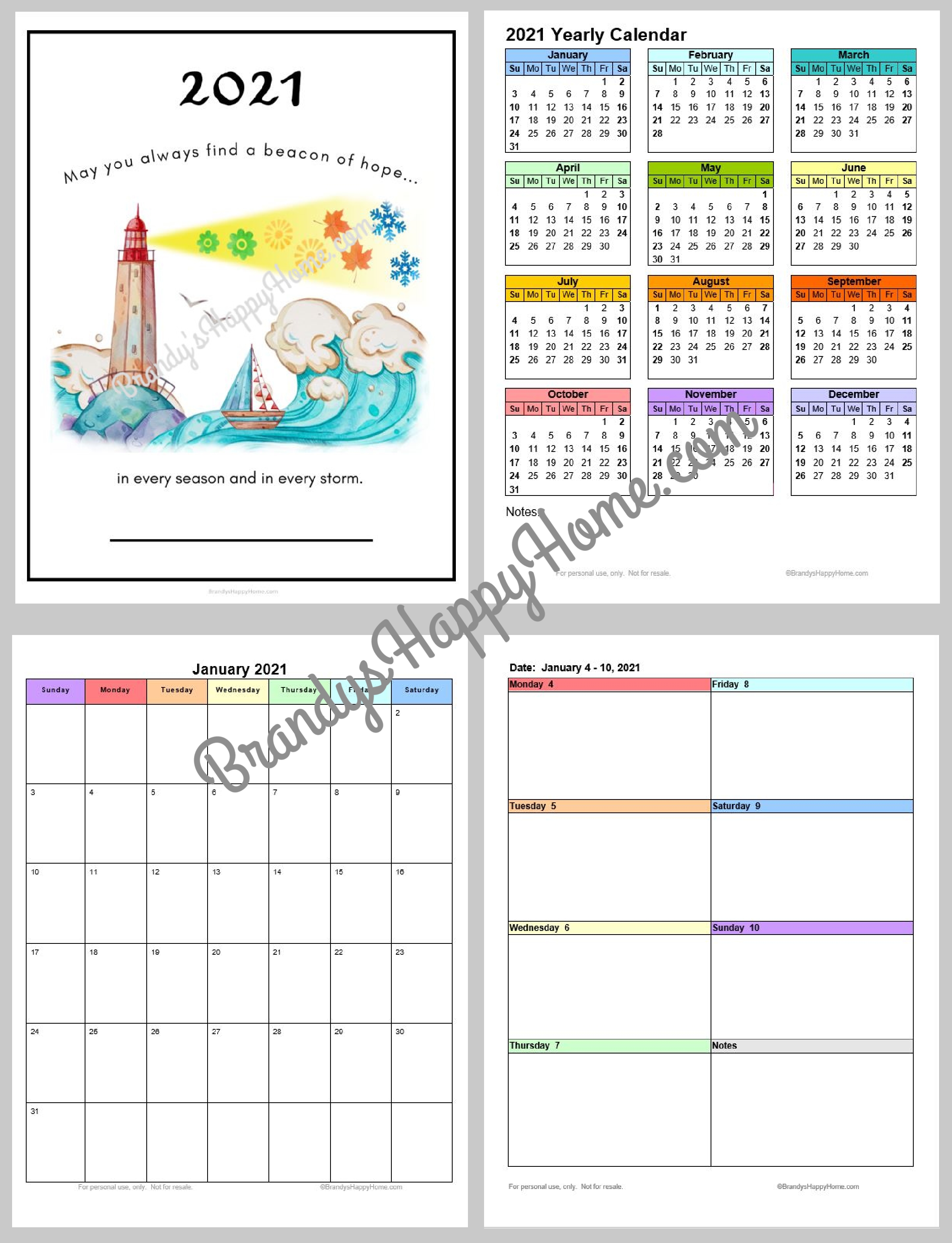 Free 2021 Calendar Planner Printables Free Calendar Organizer Template