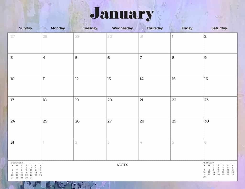 Free 2021 Calendars — 75 Beautiful Designs To Choose From! Free Printable Calendars 2021 With Lines