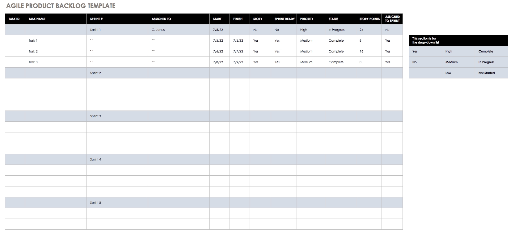 Free Agile Project Management Templates In Excel Sprint Calendar Template Excel